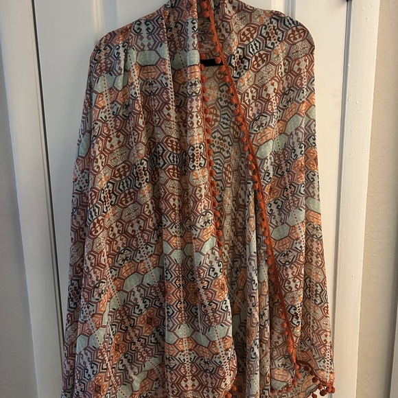 Colorful Geometric Patterned Shawl - Picture 1 of 1